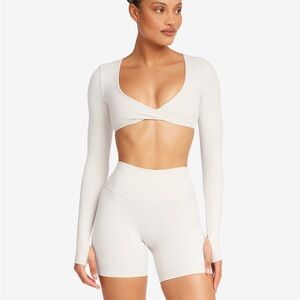 Fade Sierra Long Sleeve Crop and Scrunch Shorts Set